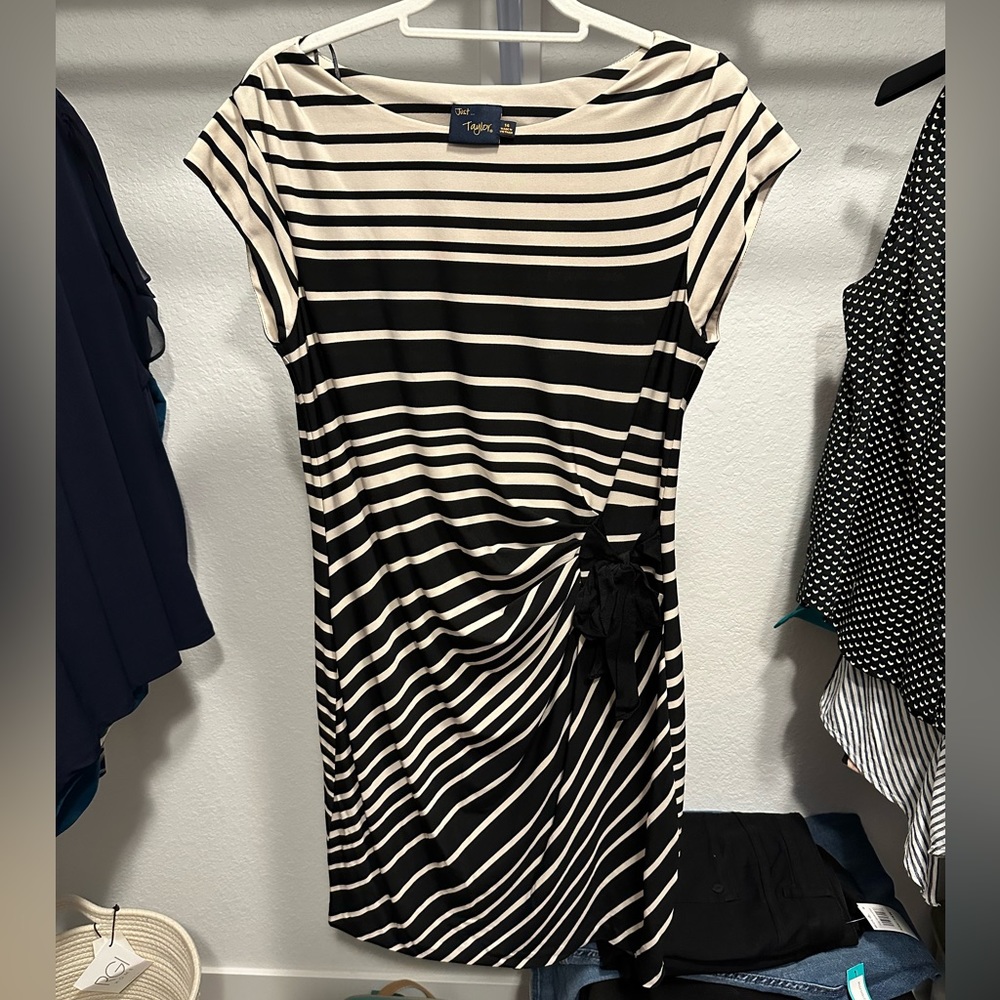 Just…Taylor crème and black dress